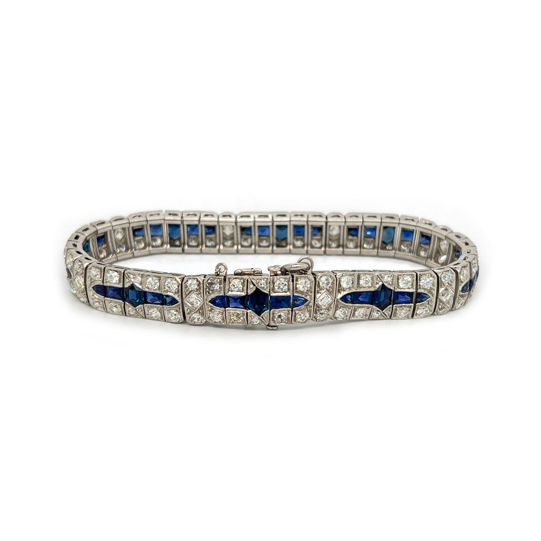 Art Deco Sapphire & Diamond  Bracelet