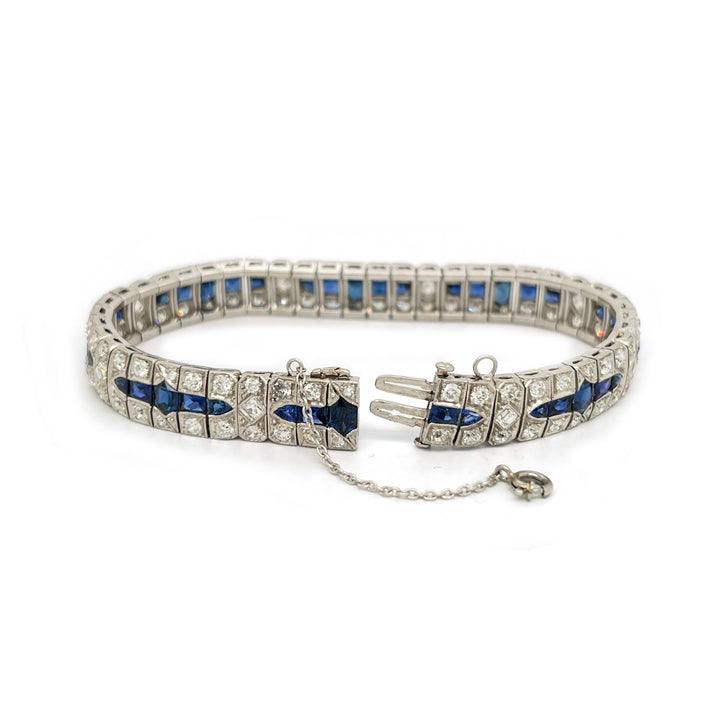 Art Deco Sapphire & Diamond  Bracelet