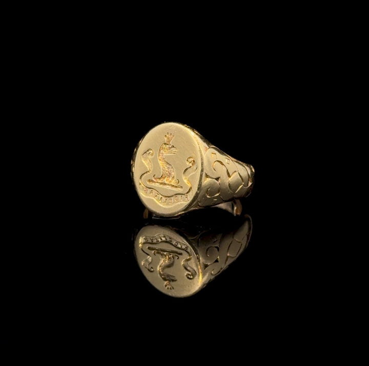 Antique Tiffany & Co. Family Crest, Gold Ring