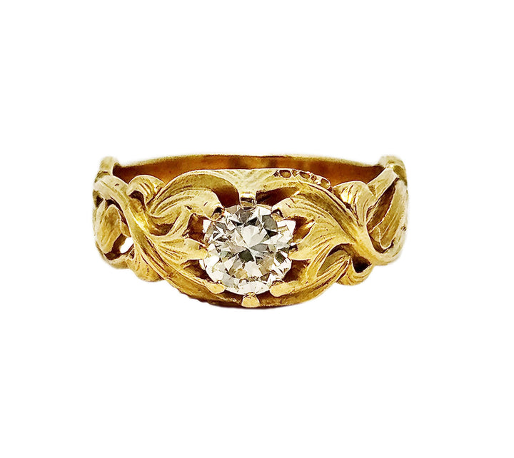 Art Nouveau 18k Gold Ring