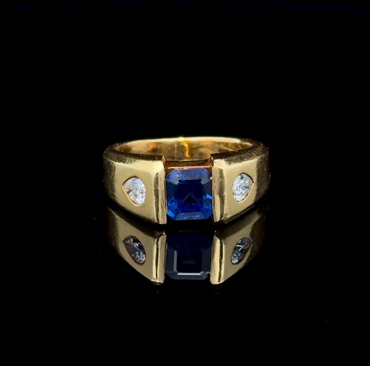 Vintage Van Cleef & Arpels  Sapphire, Diamond, 18k Gold Ring