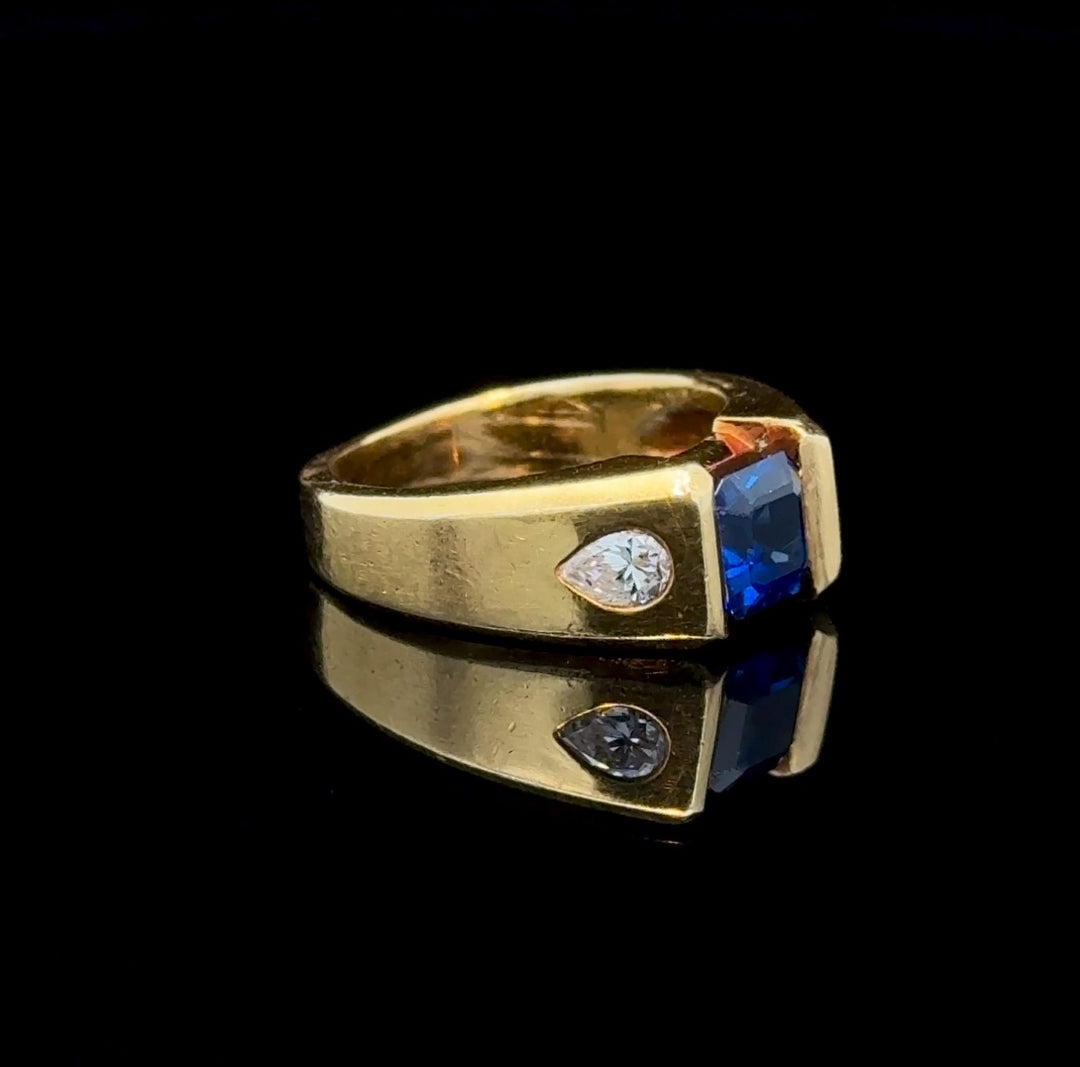 Vintage Van Cleef & Arpels  Sapphire, Diamond, 18k Gold Ring