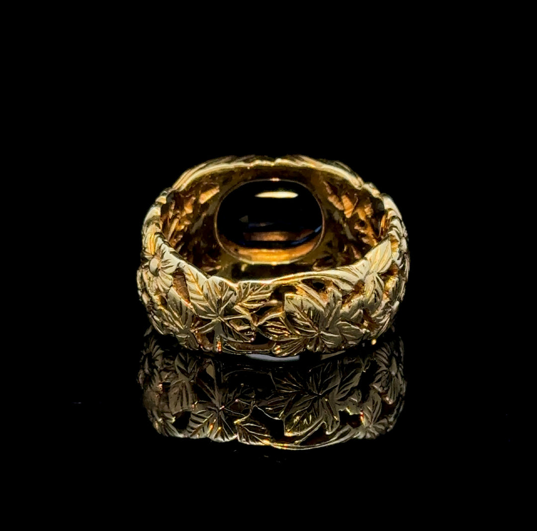 Art Nouveau Sapphire, 18k Gold Ring