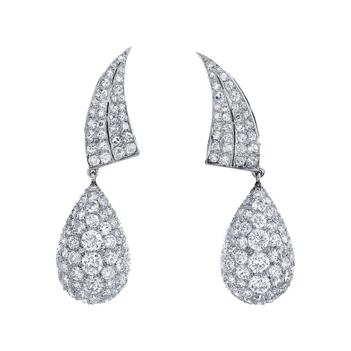 French Art Deco Diamond Earrings