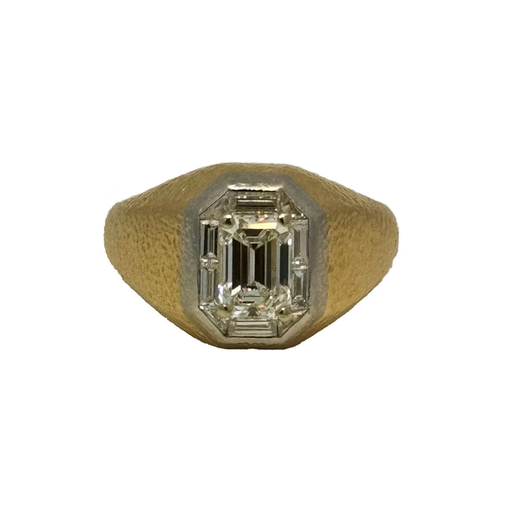 Vintage  Diamond 18k Gold and  Platinum Ring