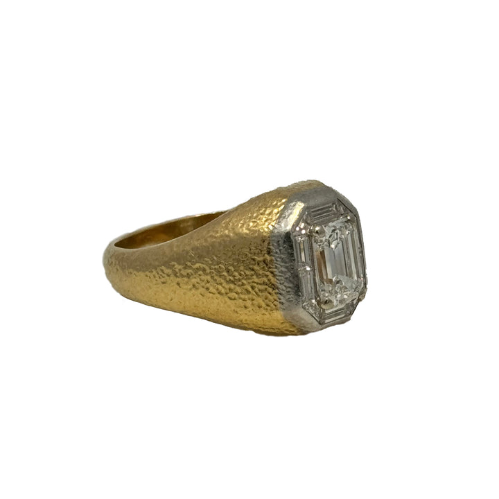 Vintage  Diamond 18k Gold and  Platinum Ring