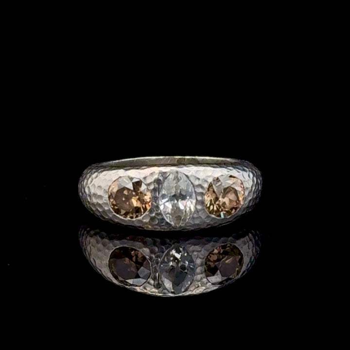 Antique Diamond 3 Stone Platinum Ring