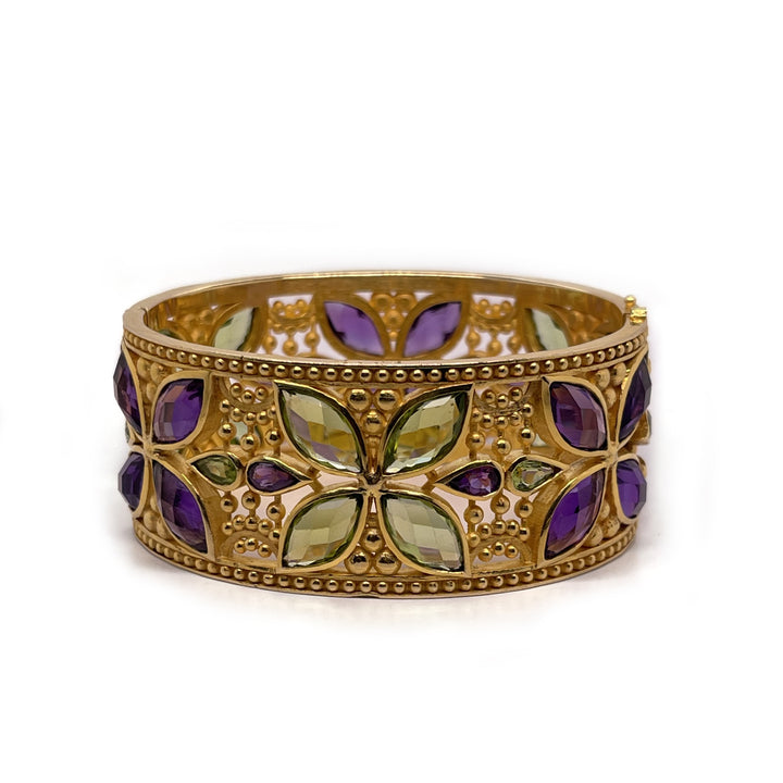 Neil Lane Couture Amethyst & Peridot Bangle Bracelet