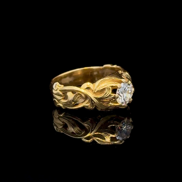 Art Nouveau 18k Gold Ring