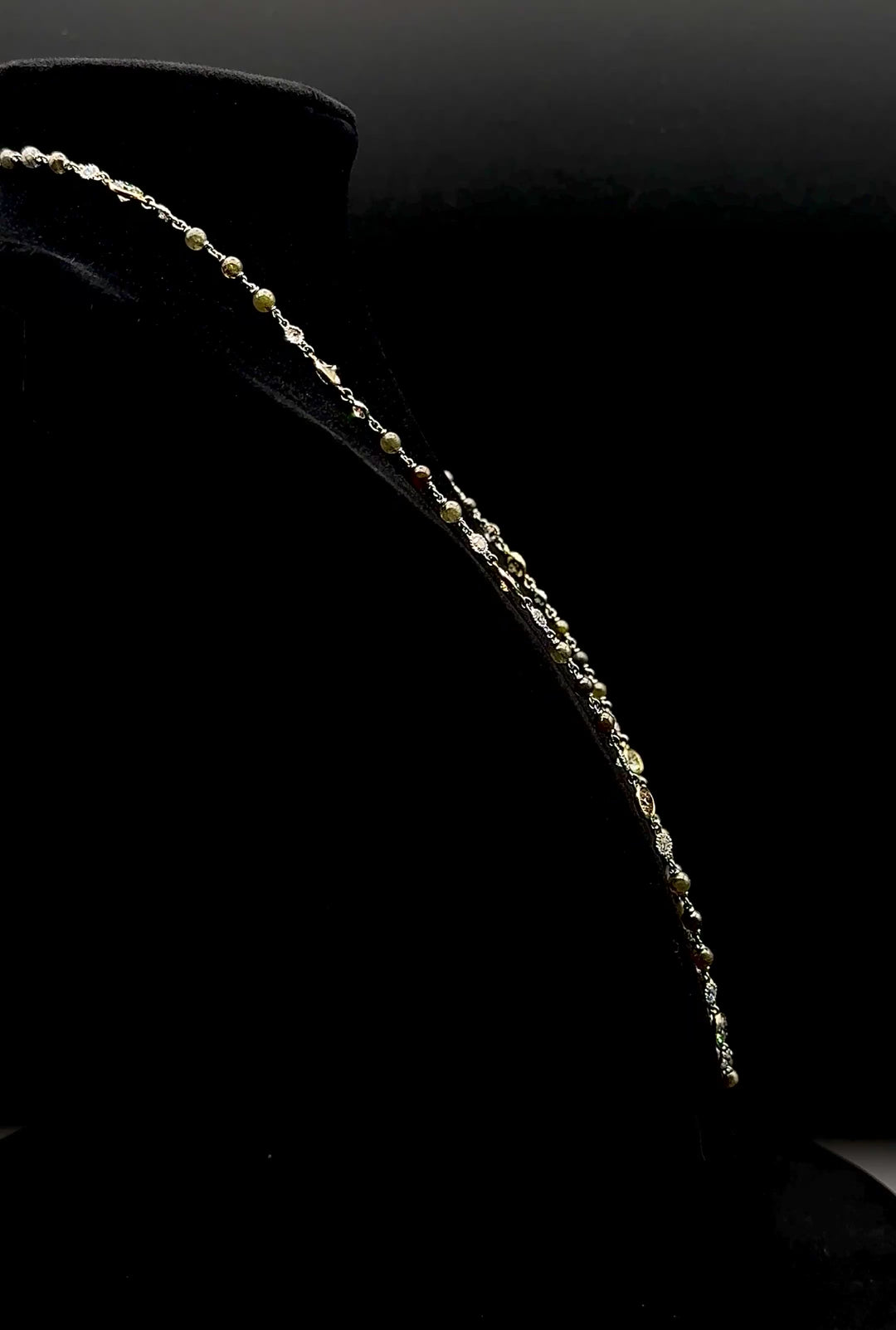 Neil Lane Couture Natural Colored Diamond Handmade Platinum Chain