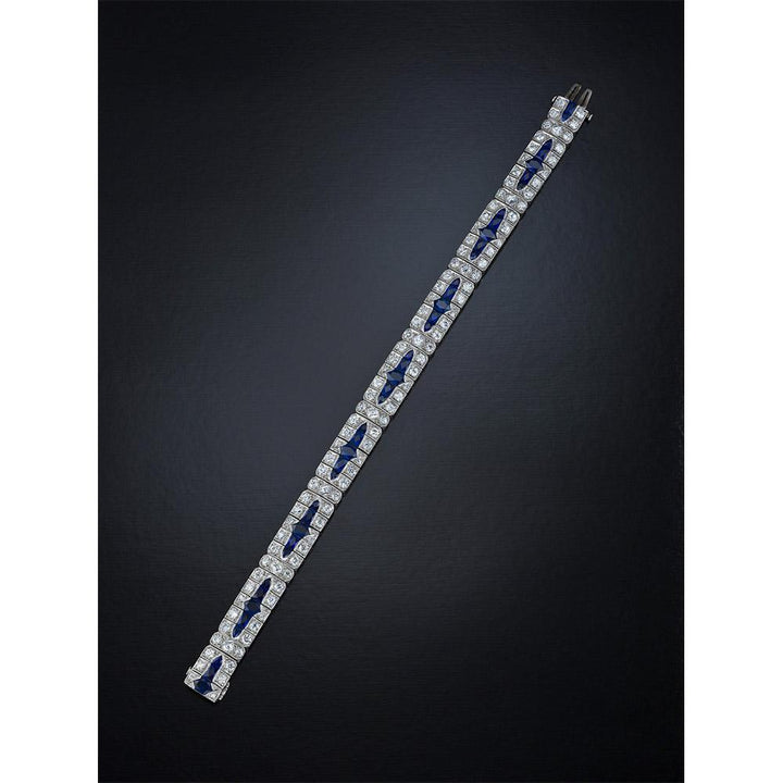 Art Deco Sapphire & Diamond  Bracelet