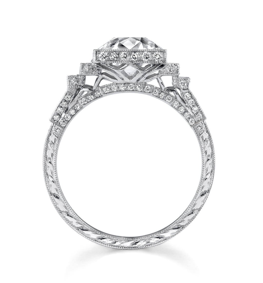 Neil Lane Couture Old European-Cut Diamond, Platinum Ring