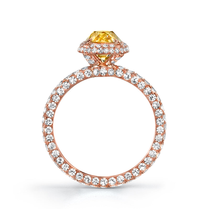 Neil Lane Couture Fancy Color Old Mine Brilliant-Cut Diamond, 18K Rose Gold Ring