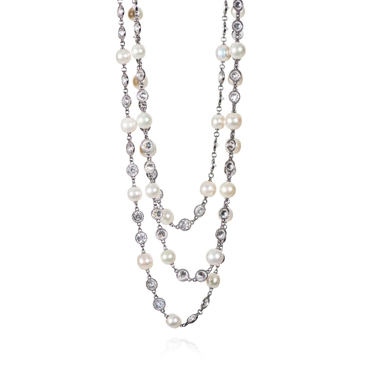 Kay - Neil Lane Designs Cultured Pearl Necklace Sterling Silver | Cultured  pearl necklace, Silver, Pearl necklace