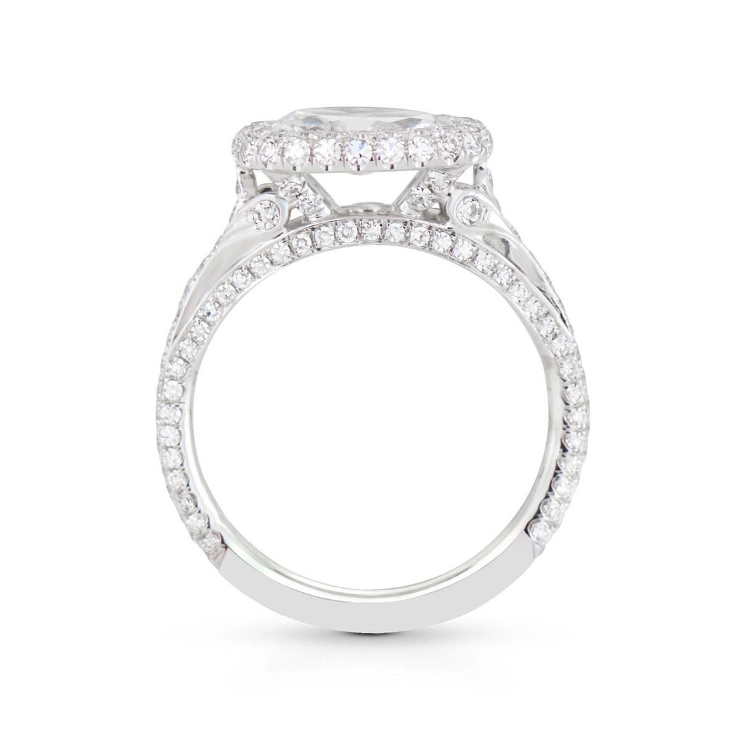 Neil Lane Couture Moval-Shaped Diamond, Platinum Engagement Ring