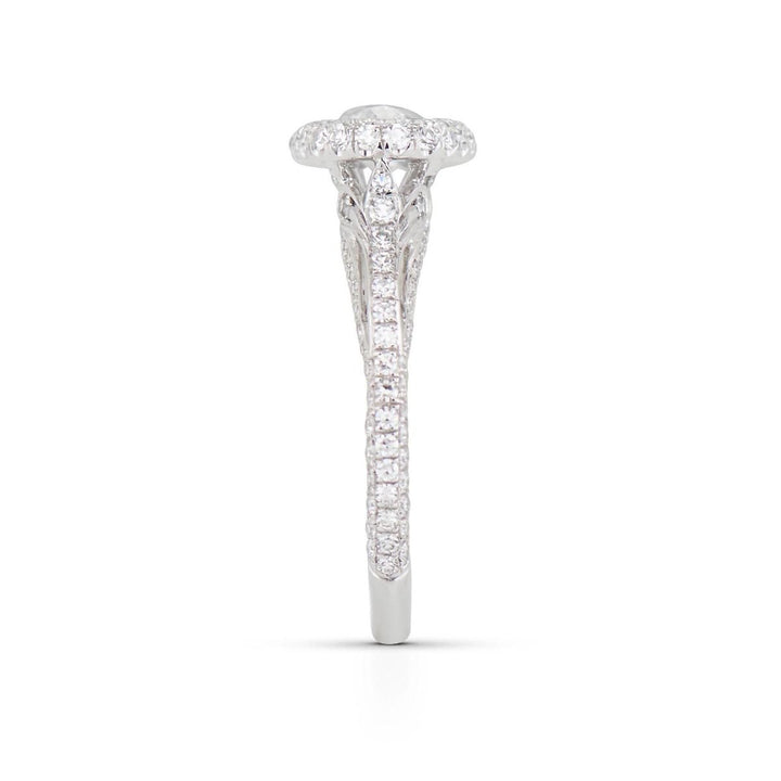 Neil Lane Couture Moval-Shaped Diamond, Platinum Engagement Ring