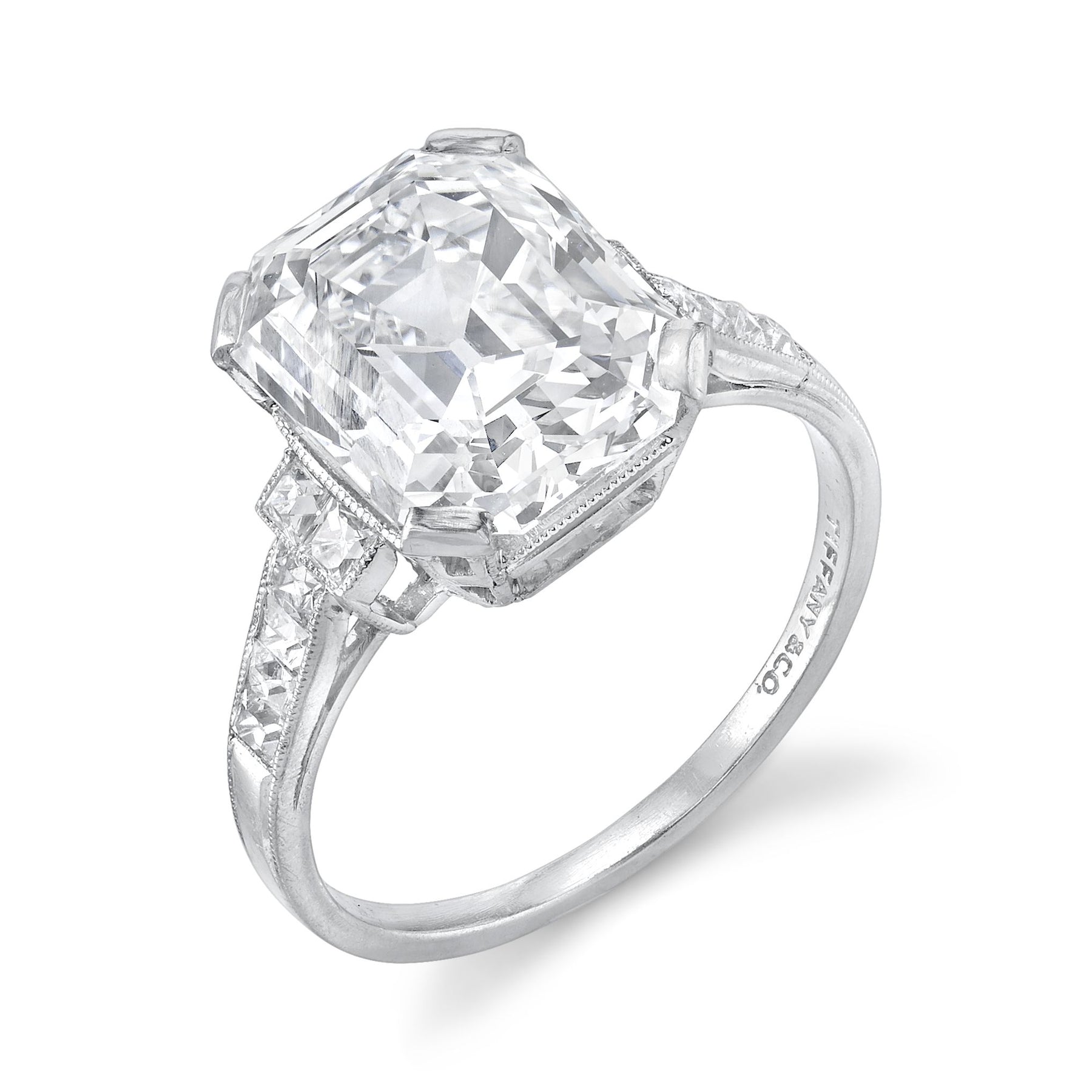 Tiffany & Co. Emerald Cut Diamond Solitaire Engagement Ring | Pampillonia  Jewelers | Estate and Designer Jewelry