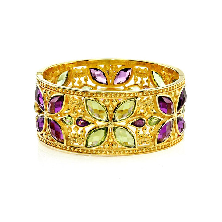 Neil Lane Couture Amethyst & Peridot Bangle Bracelet