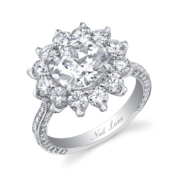 Zales Vera Wang Love Collection 1-1/4 CT. T.w. Pear-Shaped Diamond Flower  Frame Engagement Ring in 14K White Gold (I/Si2) | Hamilton Place