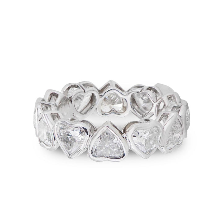 Neil Lane Couture Heart-Shaped Diamond, Platinum Eternity Band