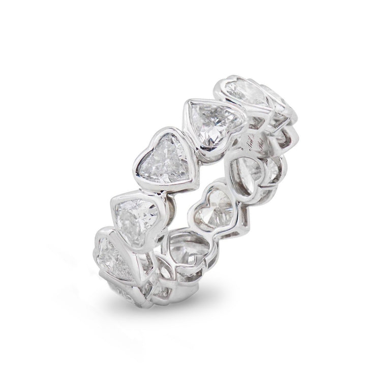 Neil Lane Couture Heart-Shaped Diamond, Platinum Eternity Band